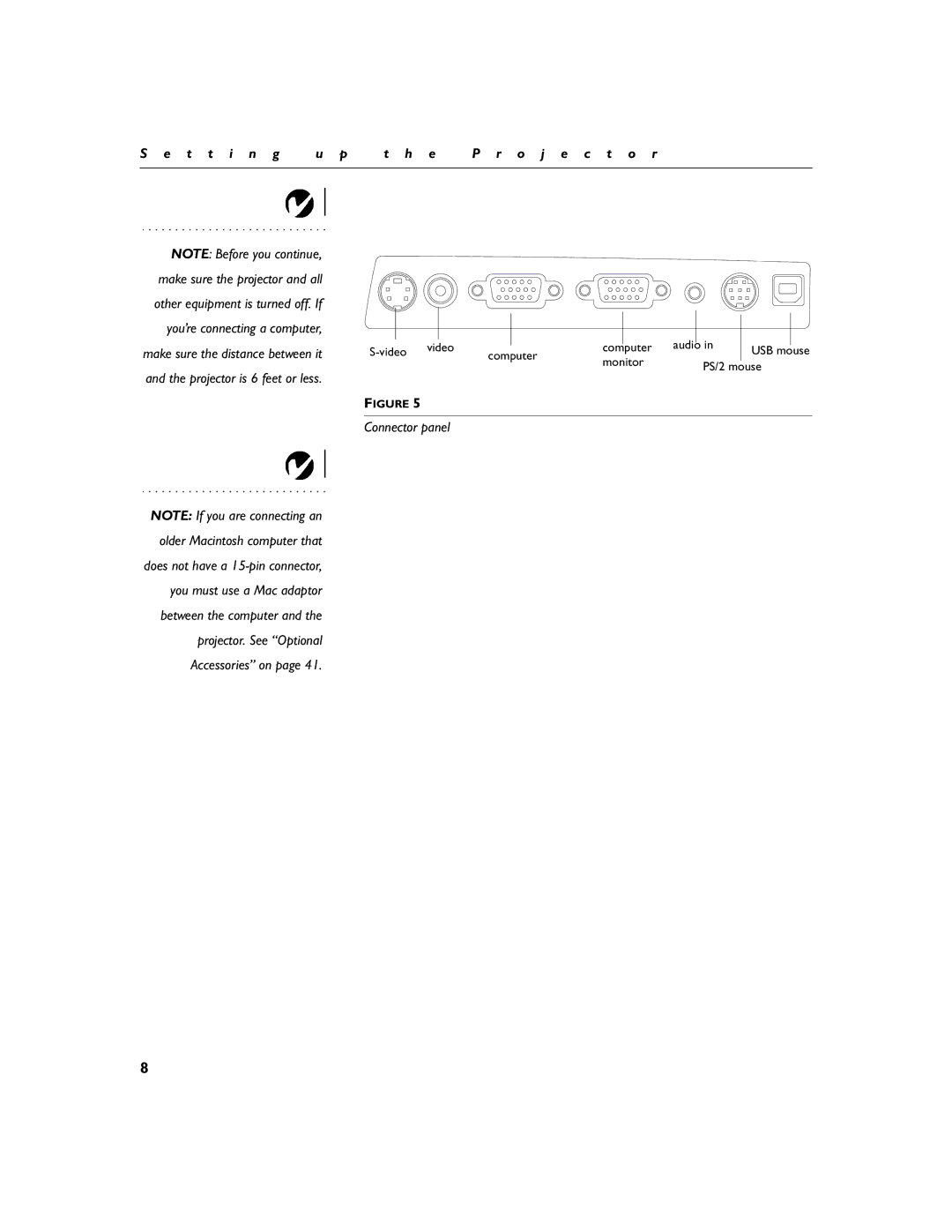 InFocus LP290 instruction manual T t i n g O j e c t o r 