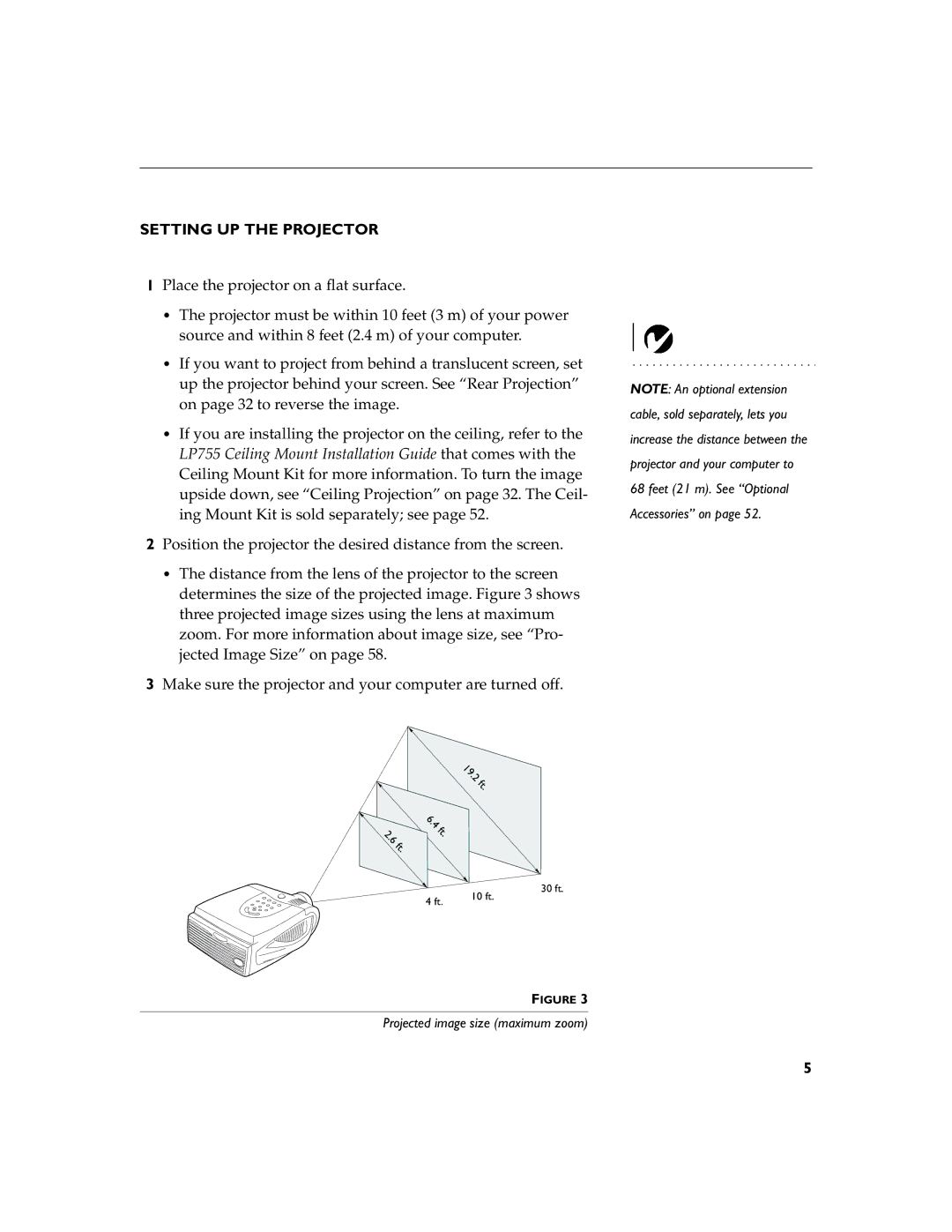 InFocus LP755 manual Setting UP the Projector 