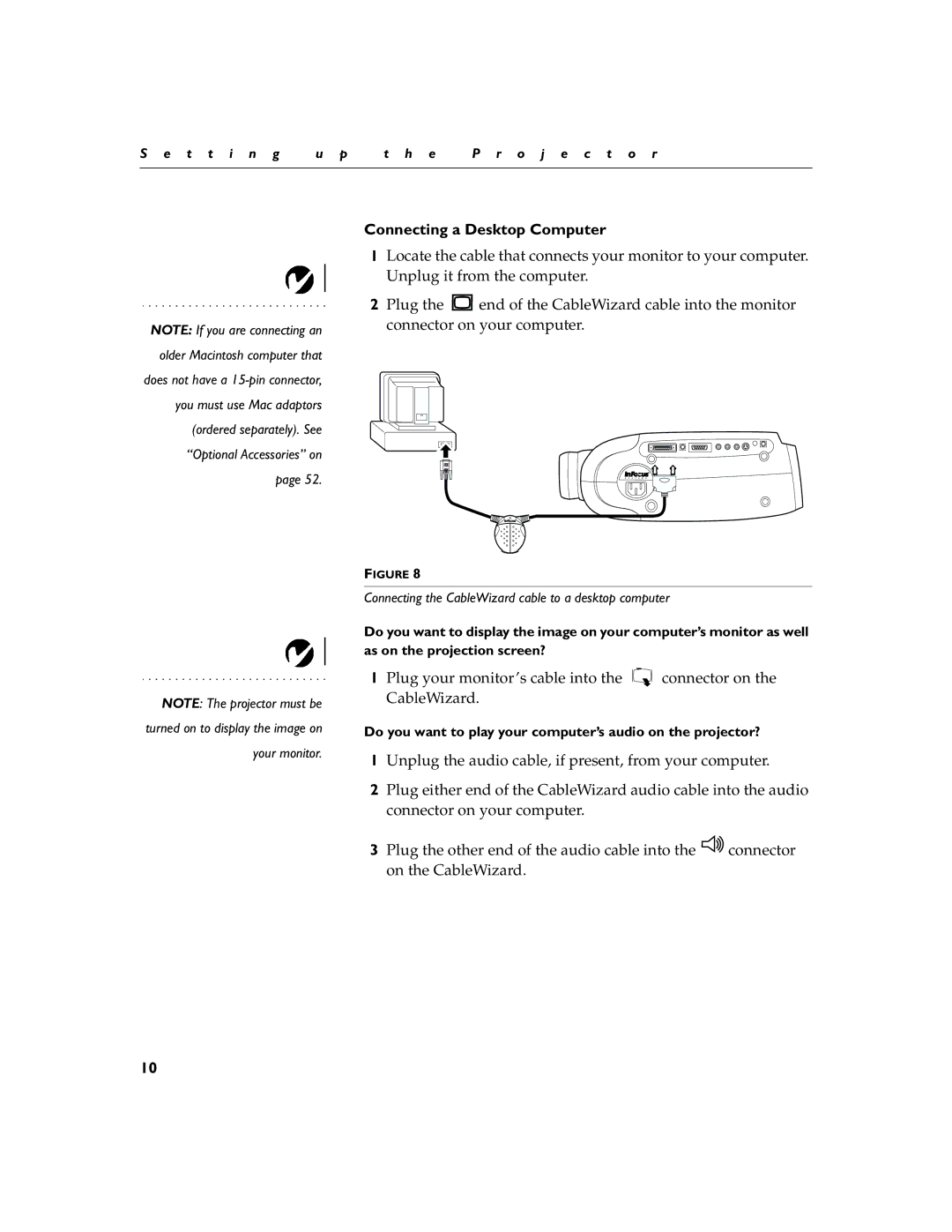 InFocus LP755 manual Connecting a Desktop Computer 