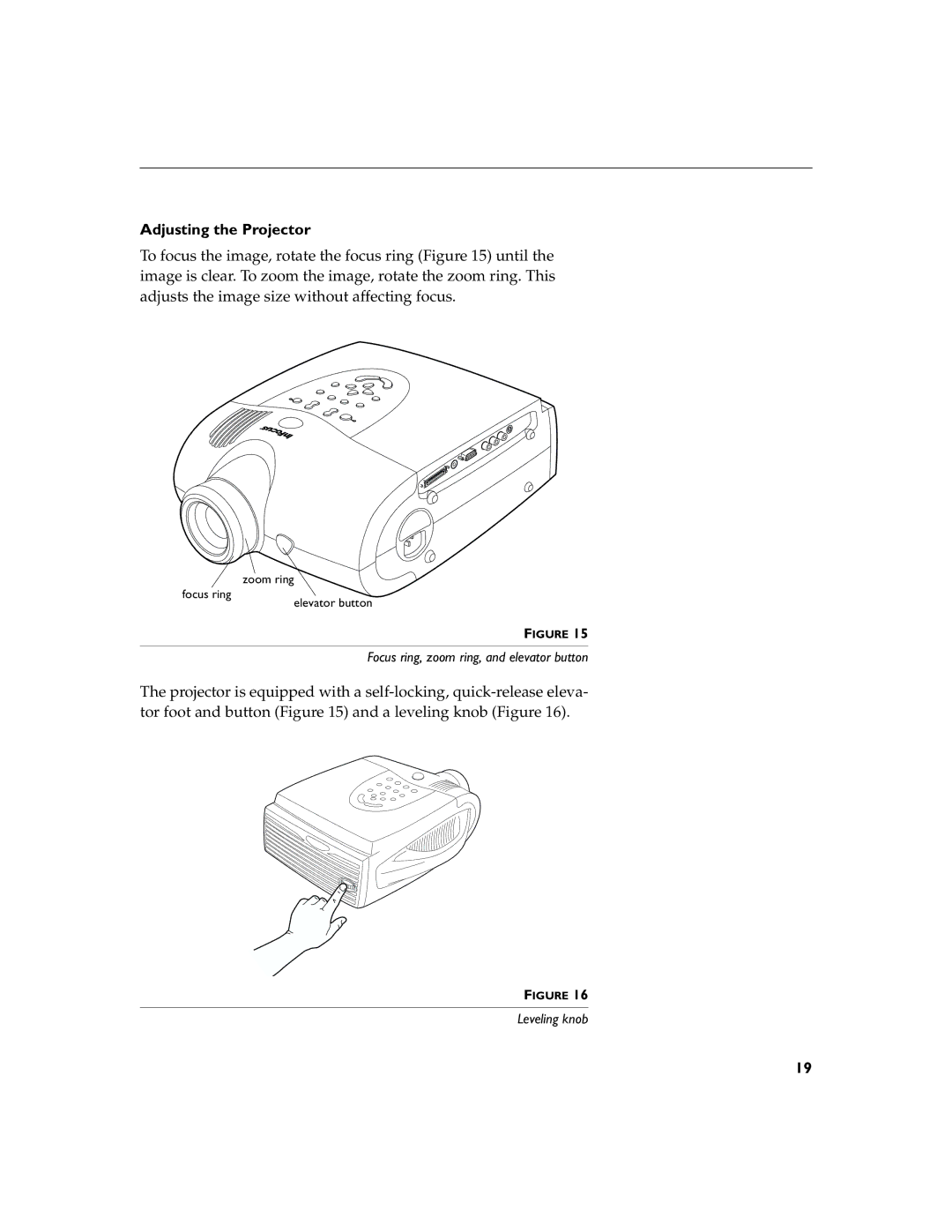 InFocus LP755 manual Adjusting the Projector 