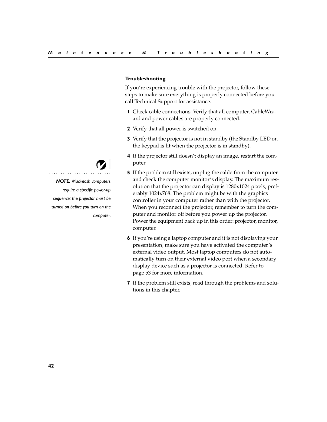 InFocus LP755 manual Troubleshooting 