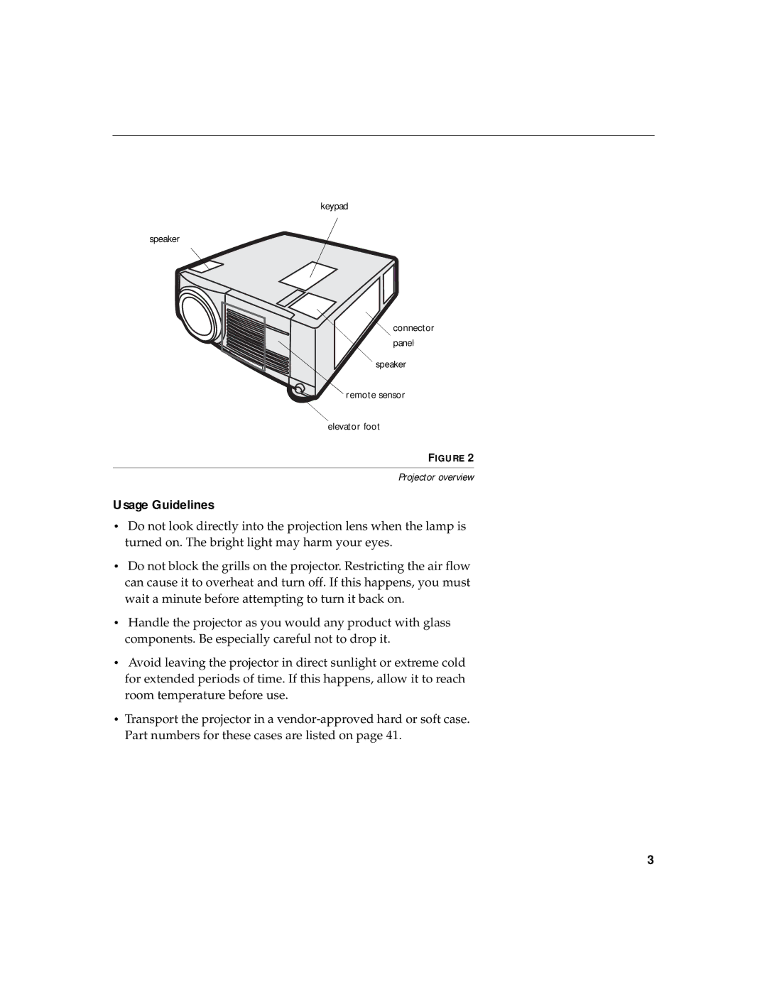 InFocus LP770 manual Usage Guidelines 