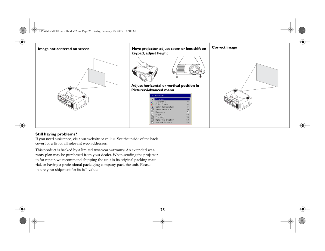 InFocus LP860, LP840, LP850 manual Still having problems? 