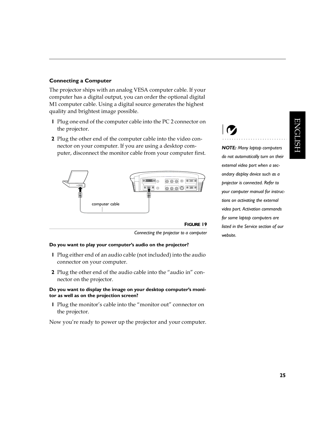 InFocus LS110 manual Connecting a Computer, Txdolw\Dqgeuljkwhvwlpdjhsrvvleoh, Wkhsurmhfwru, Frqqhfwrurq\Rxufrpsxwhu 