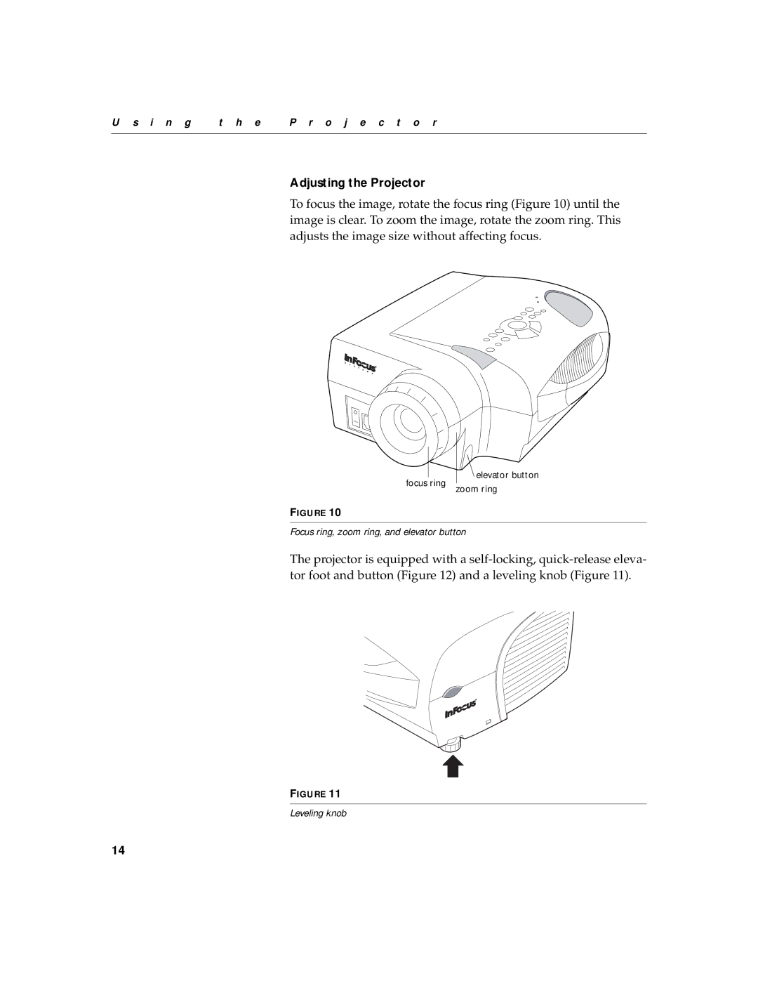 InFocus LS700 warranty Adjusting the Projector 