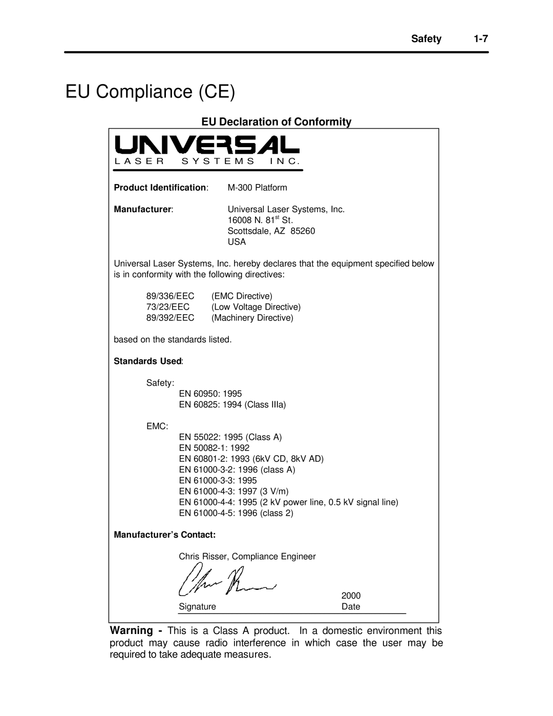 InFocus M-300 manual EU Compliance CE, EU Declaration of Conformity 