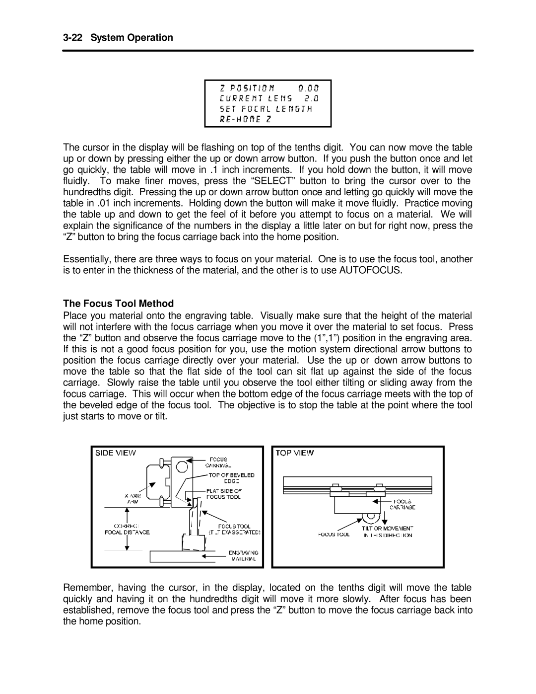 InFocus M-300 manual Focus Tool Method 