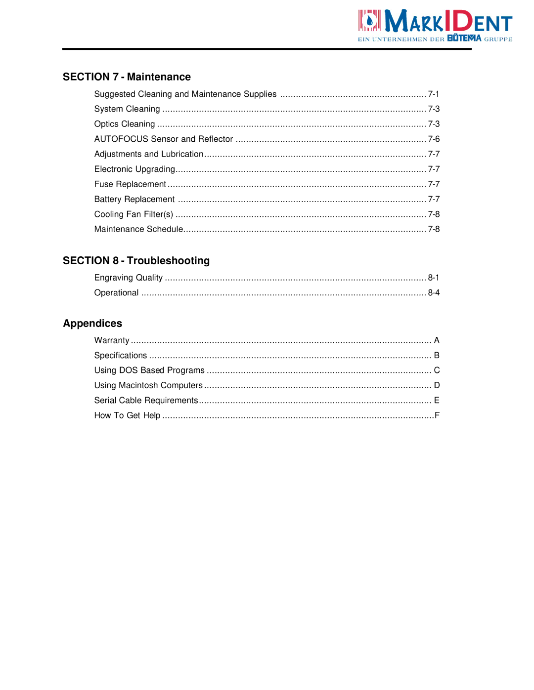 InFocus M-300 manual Maintenance, Troubleshooting, Appendices 