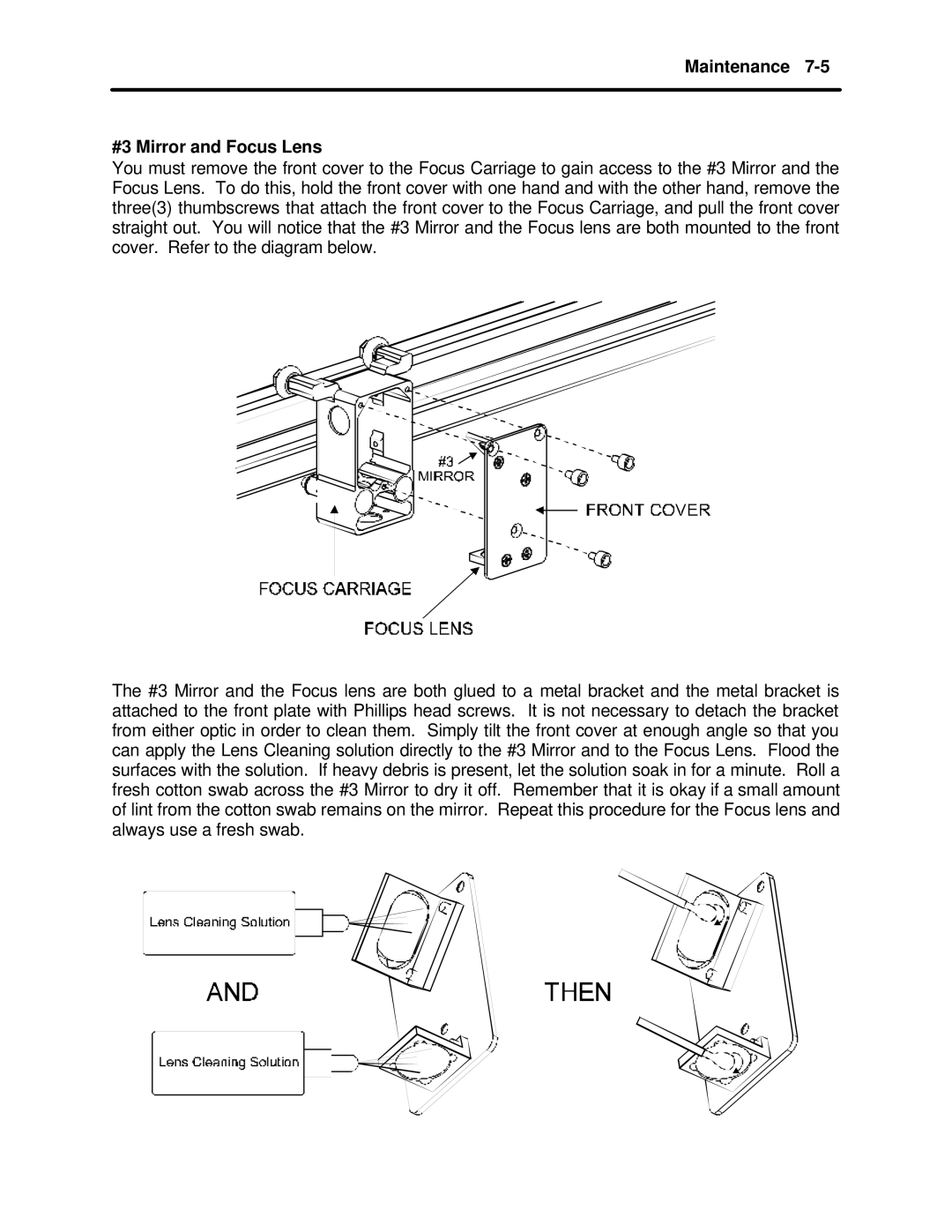 InFocus M-300 manual Maintenance #3 Mirror and Focus Lens 