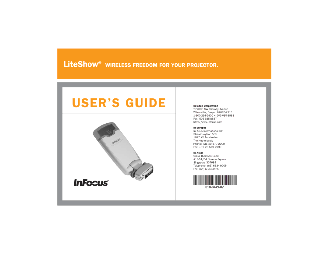 InFocus network adapter manual USER’S Guide 