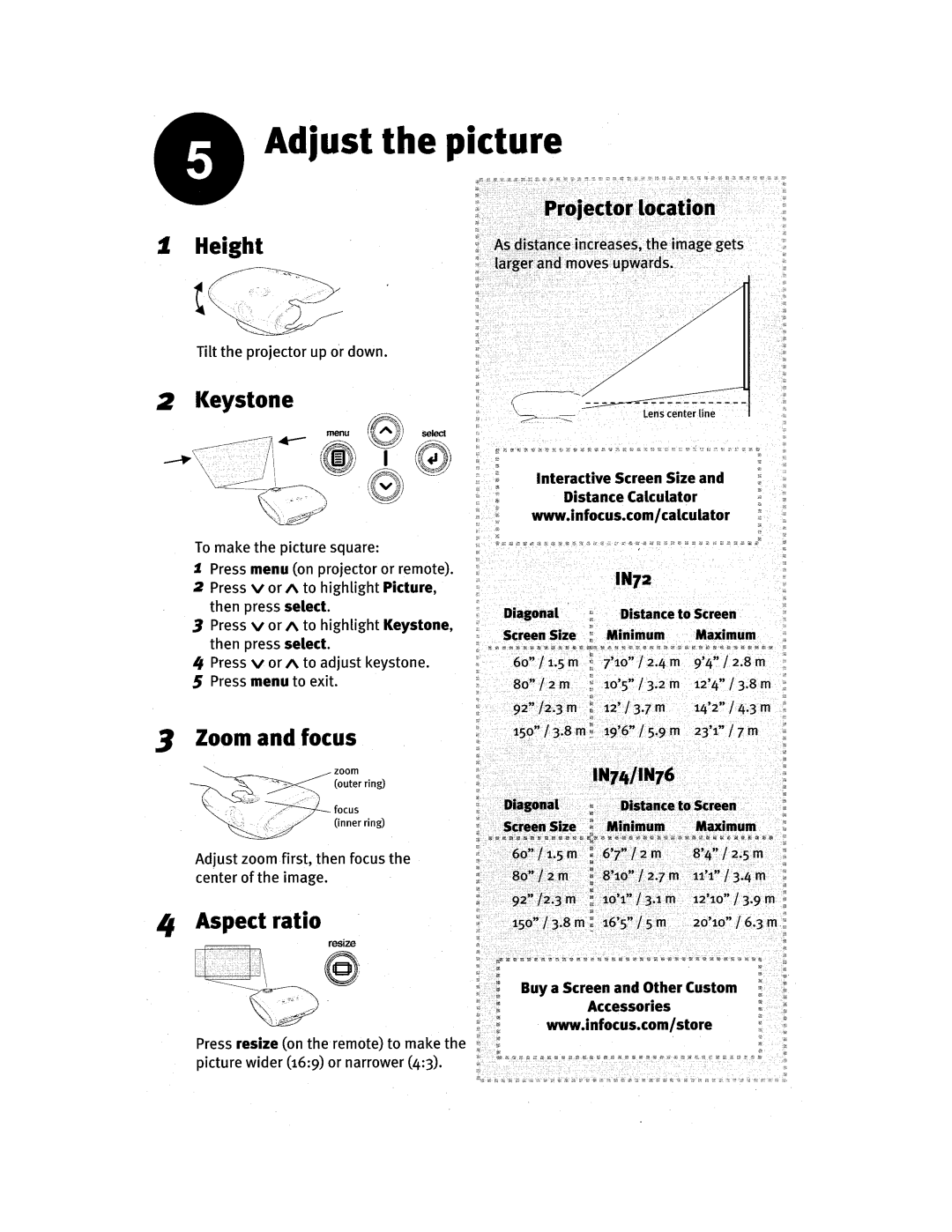 InFocus IN72, P720, P760, P740, IN76, IN74 manual 