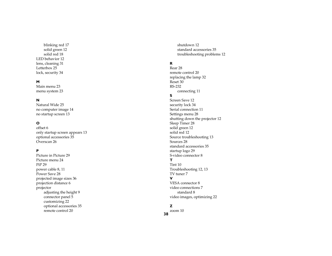 InFocus ScreenPlay 5000 manual 