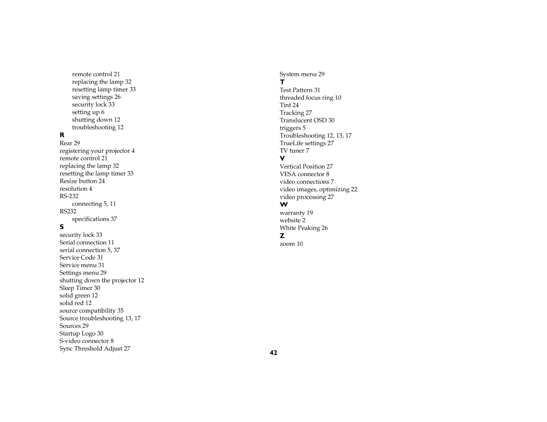 InFocus ScreenPlay 7210 manual 