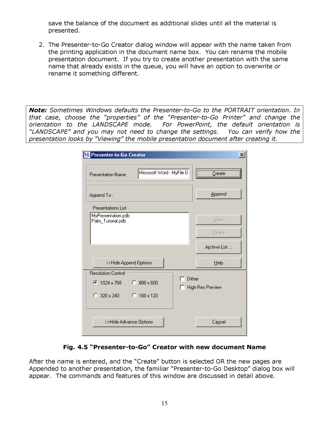 InFocus Secure Digital (SD) & Memory Stick manual Presenter-to-Go Creator with new document Name 