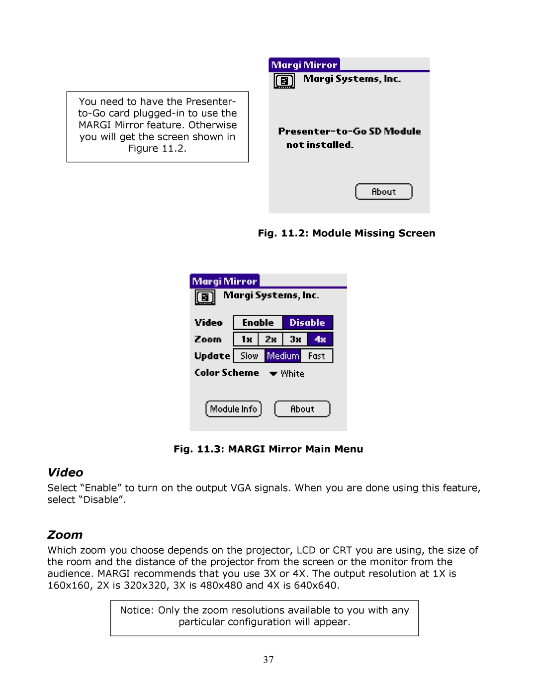 InFocus Secure Digital (SD) & Memory Stick manual Video, Zoom 