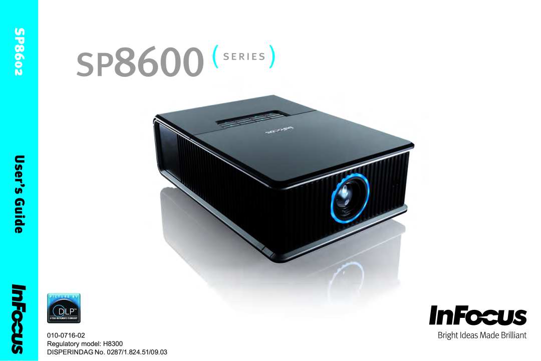 InFocus SP8602, SP8600 manual 