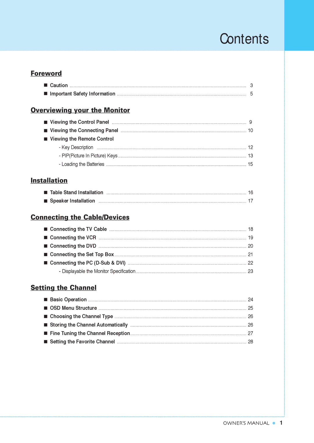 InFocus TD32, TD40 NTSC manual Contents 