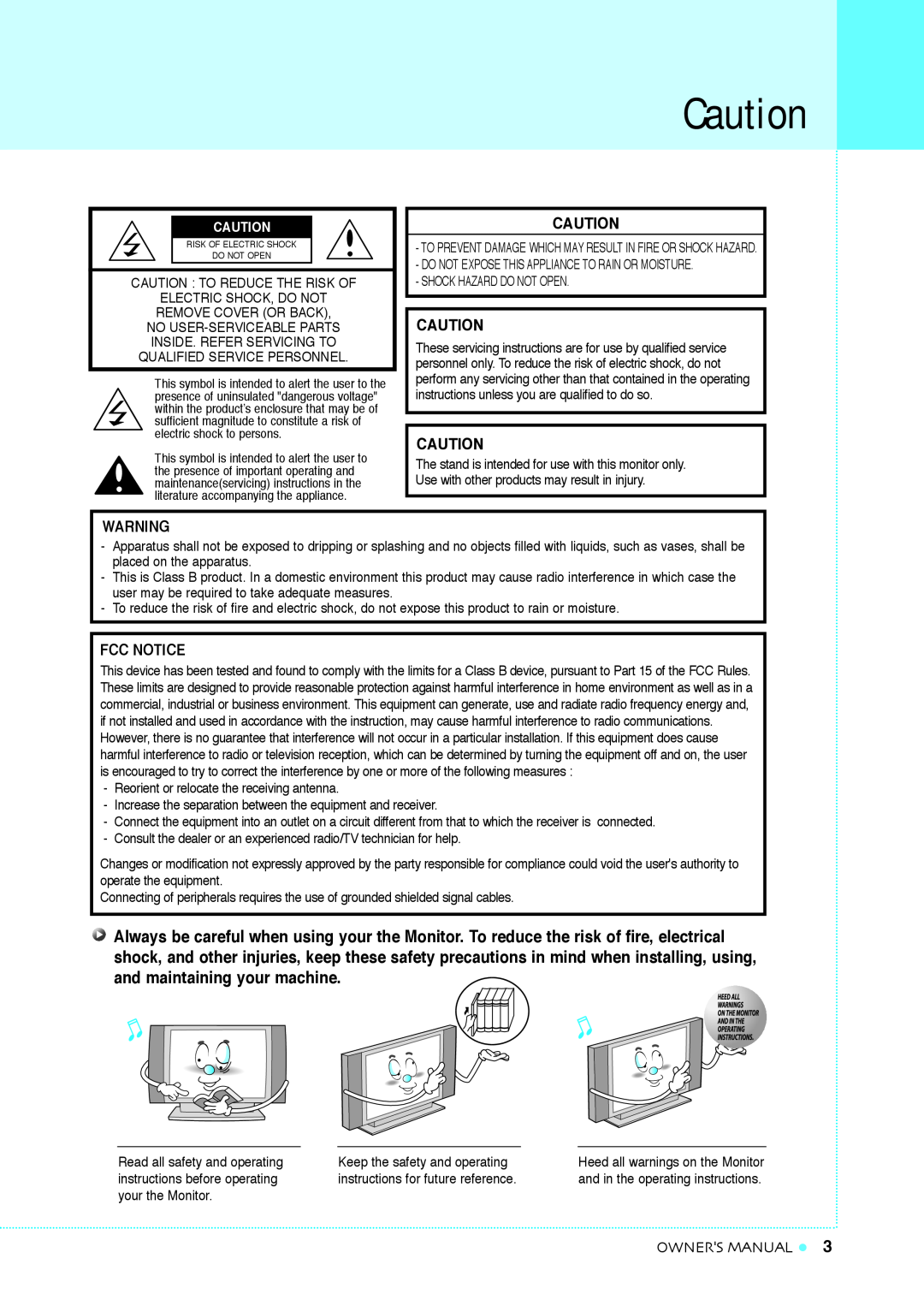 InFocus TD32, TD40 NTSC manual Fcc Notice, Owners Manual 