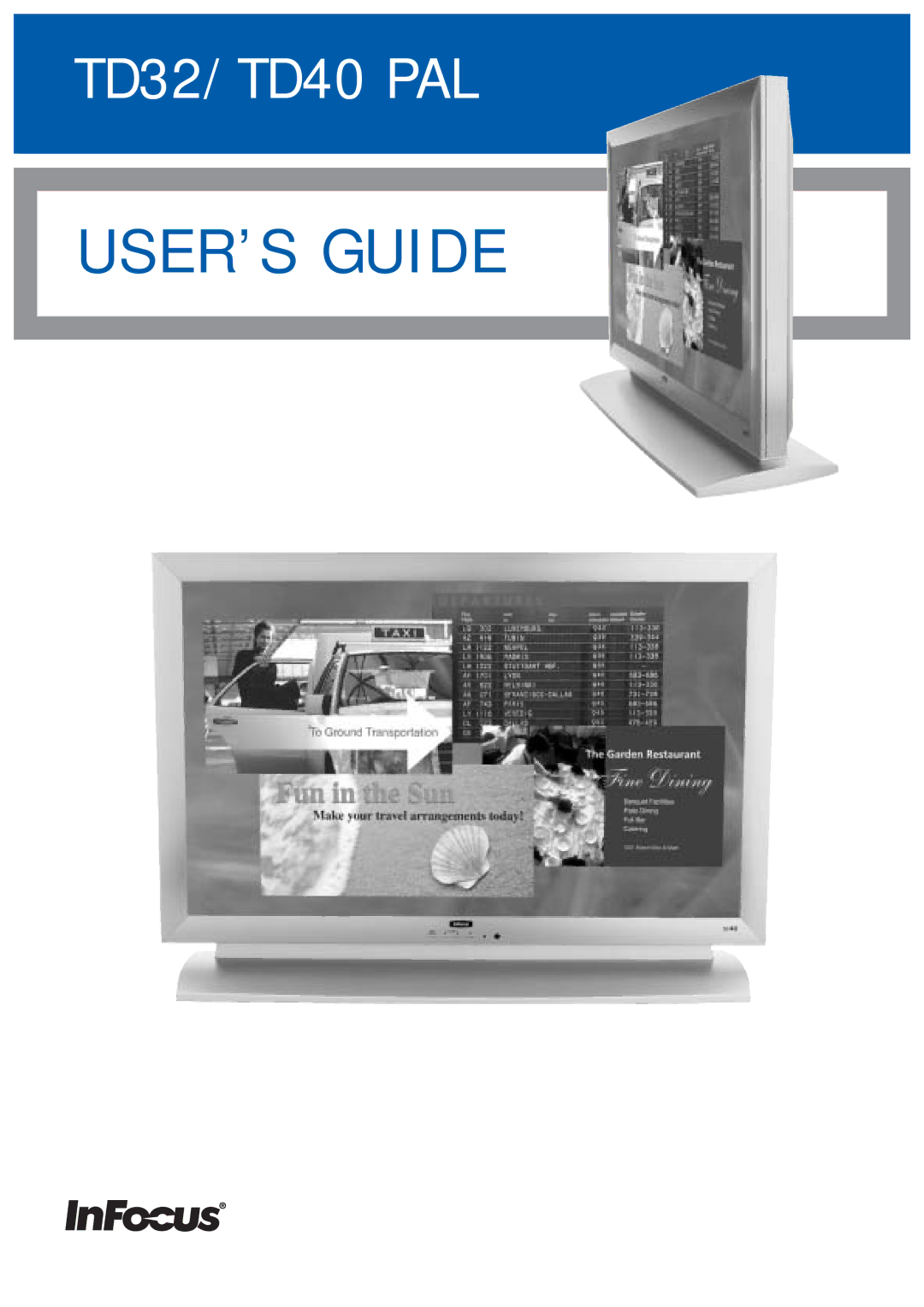 InFocus TD40 PAL manual USER’S Guide 