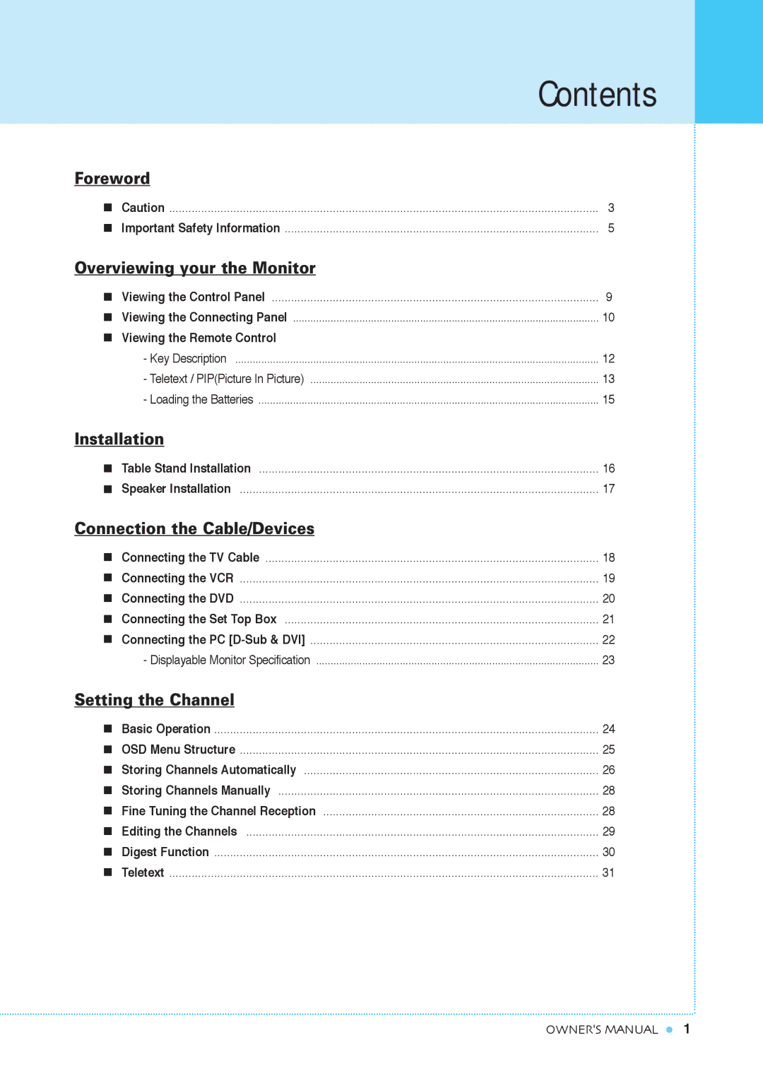 InFocus TD40 PAL manual Contents 