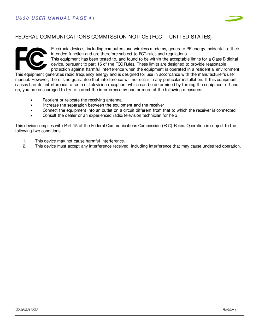 InFocus U630 user manual GU-90023610GU Revision 