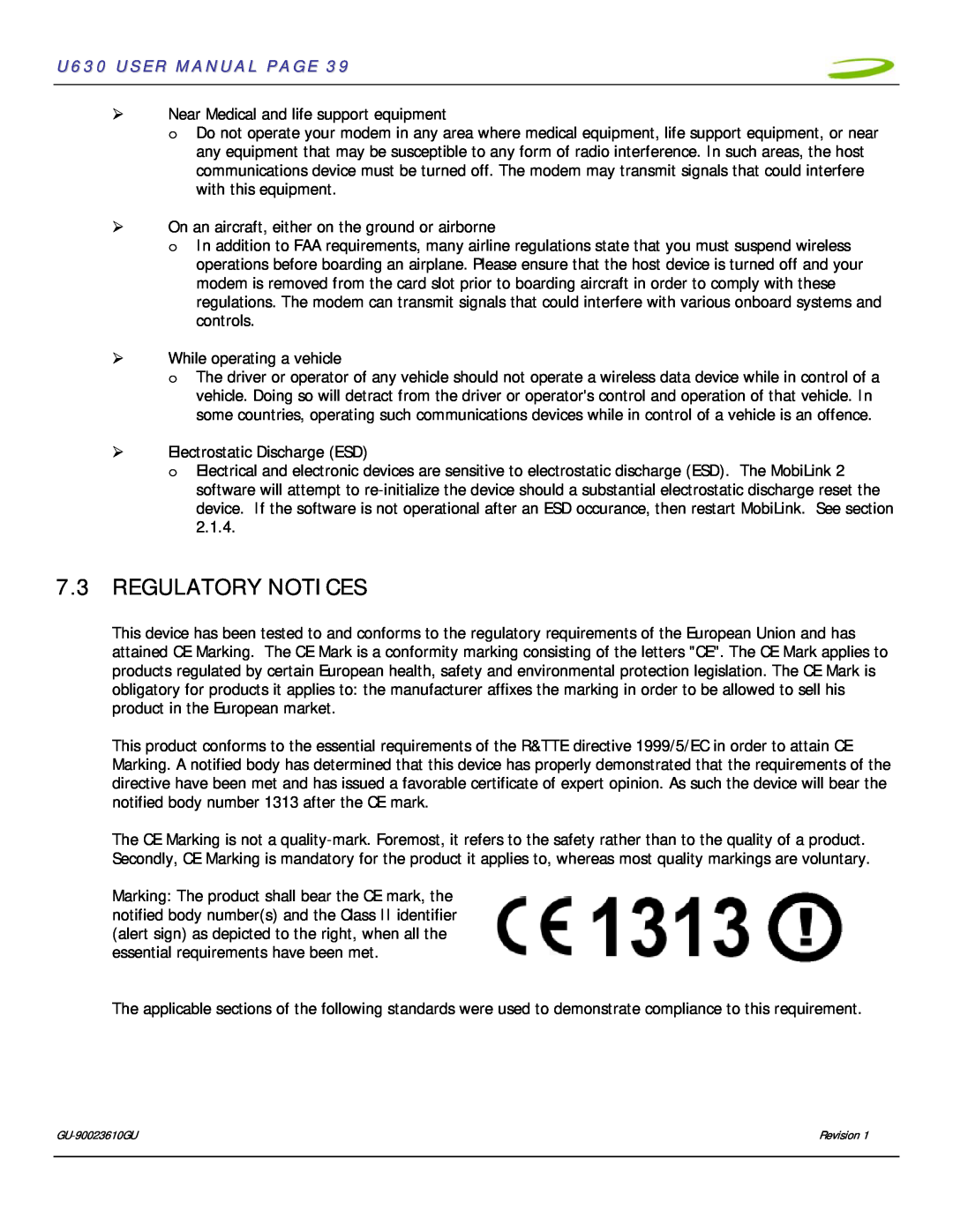InFocus user manual Regulatory Notices, U630 USER MANUAL PAGE 