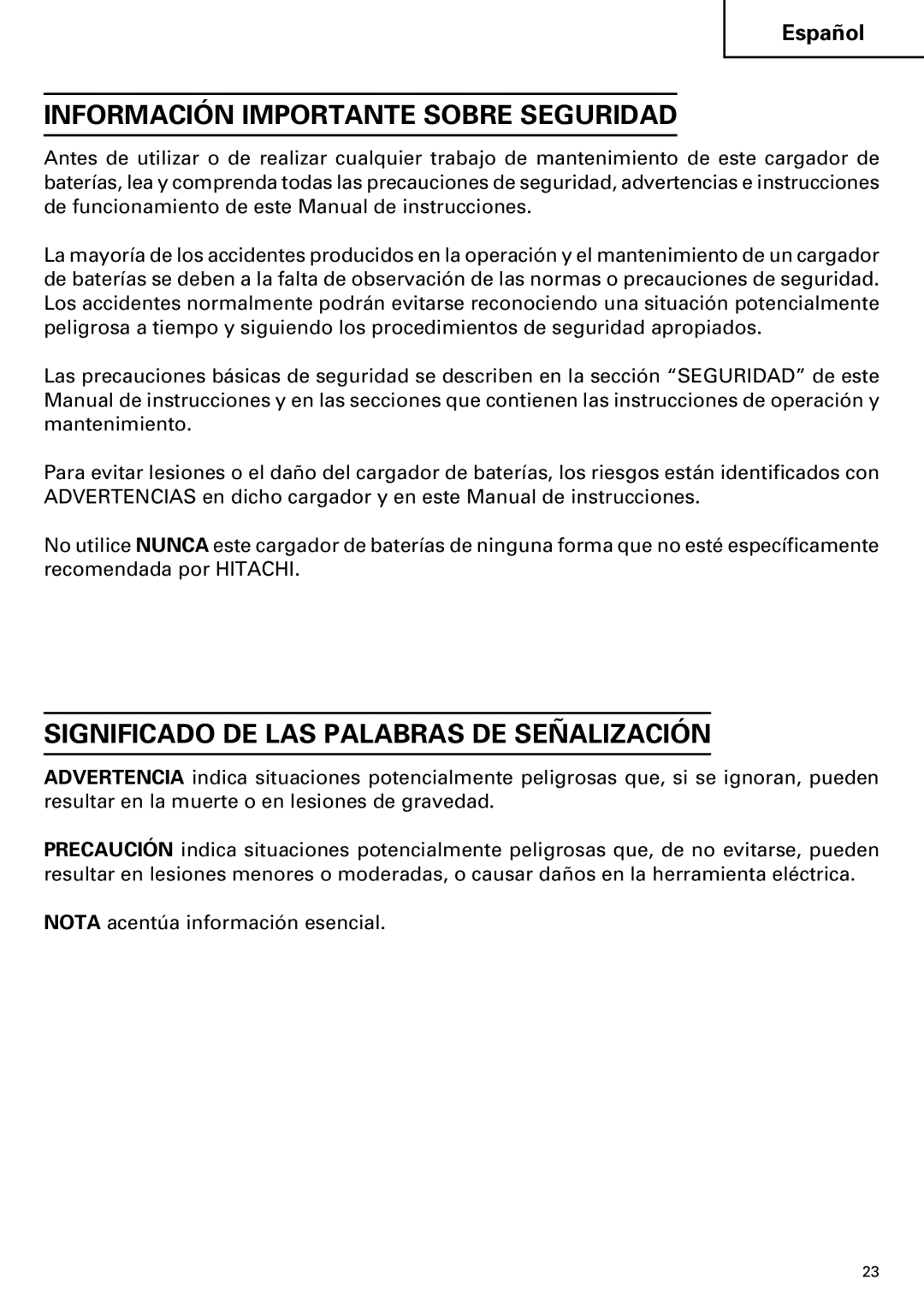 InFocus UC 14YFA instruction manual Información Importante Sobre Seguridad, Significado DE LAS Palabras DE Señalización 