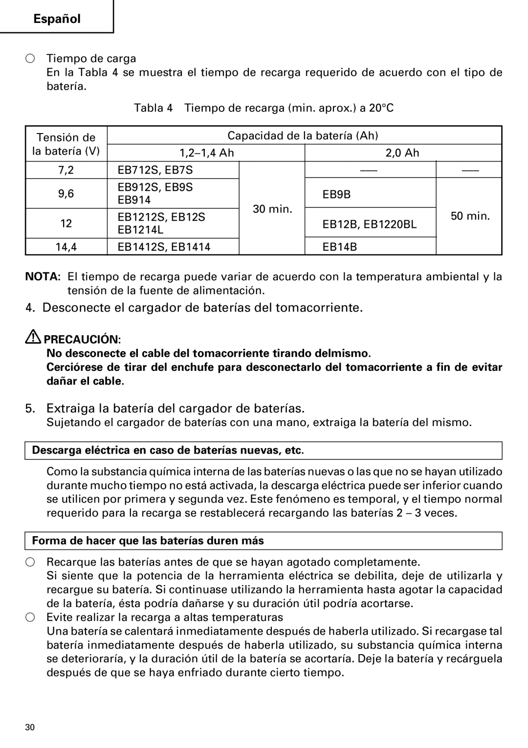 InFocus UC 14YFA Desconecte el cargador de baterías del tomacorriente, Extraiga la batería del cargador de baterías 