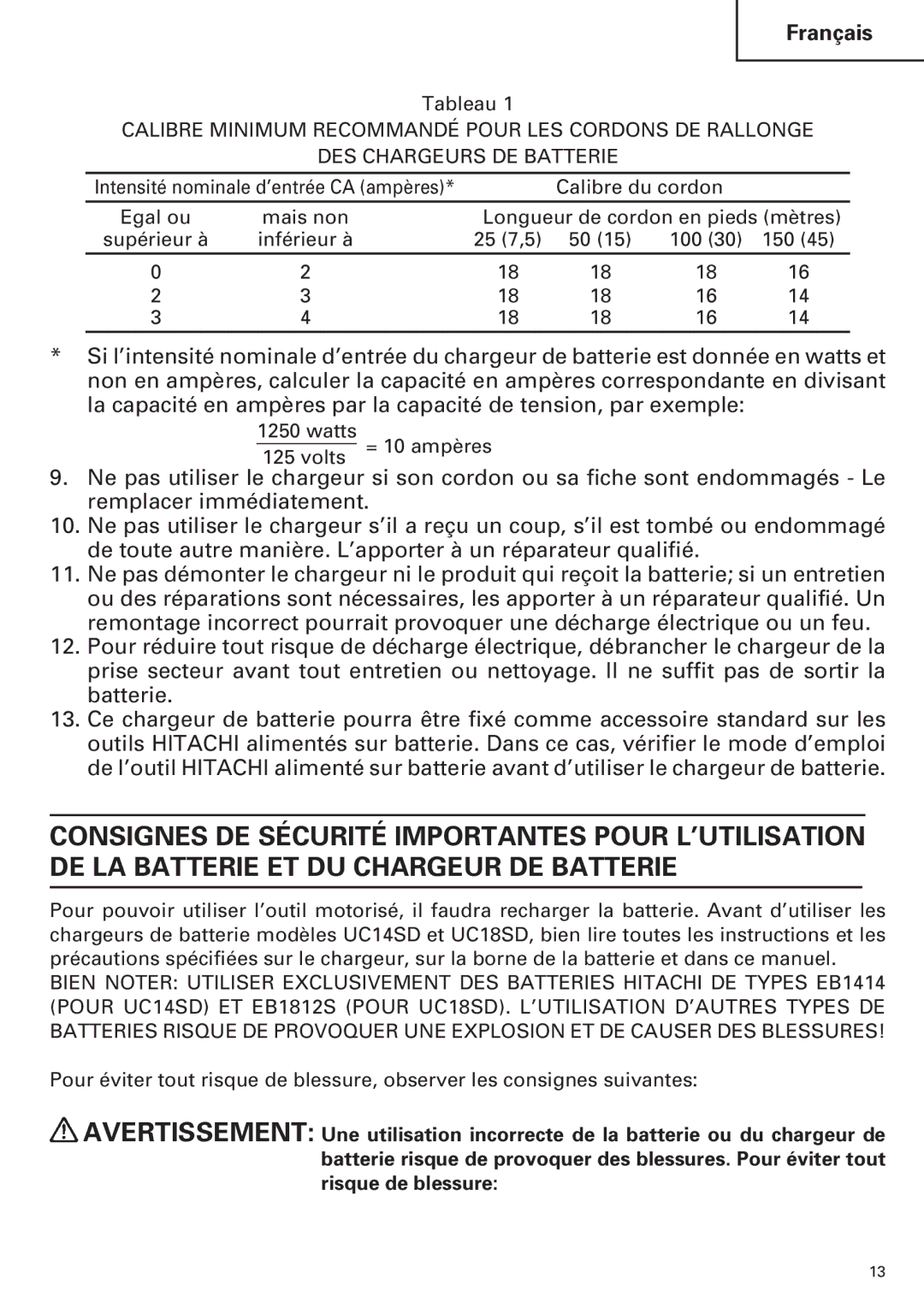 InFocus UC 18SD instruction manual Tableau 