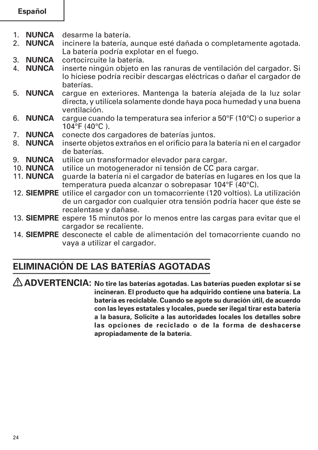 InFocus UC 18SD instruction manual Eliminación DE LAS Baterías Agotadas 