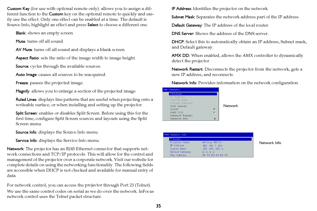 InFocus W59, QR80421 manual Blank shows an empty screen 