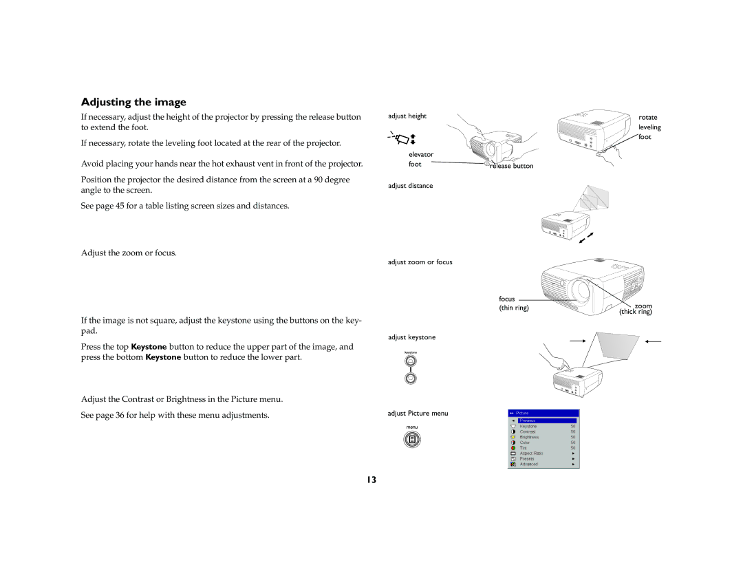 InFocus X1a manual Adjusting the image 