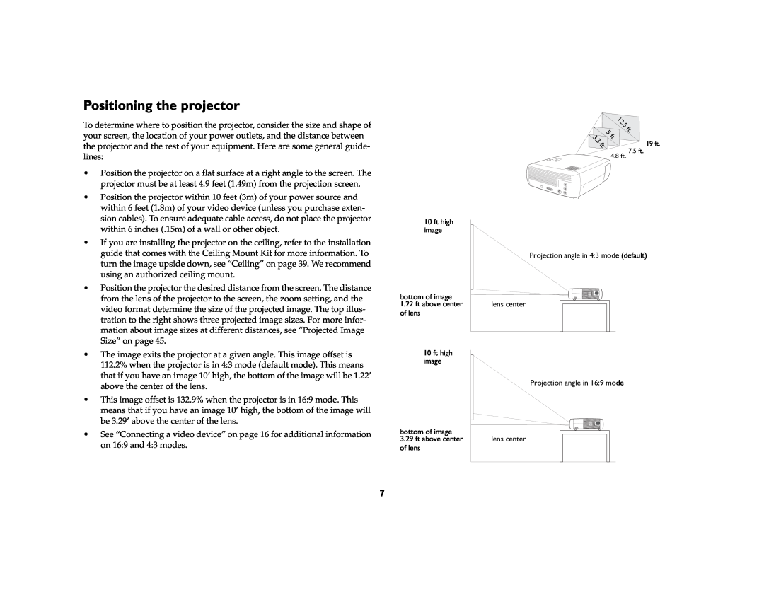 InFocus X1a manual Positioning the projector 