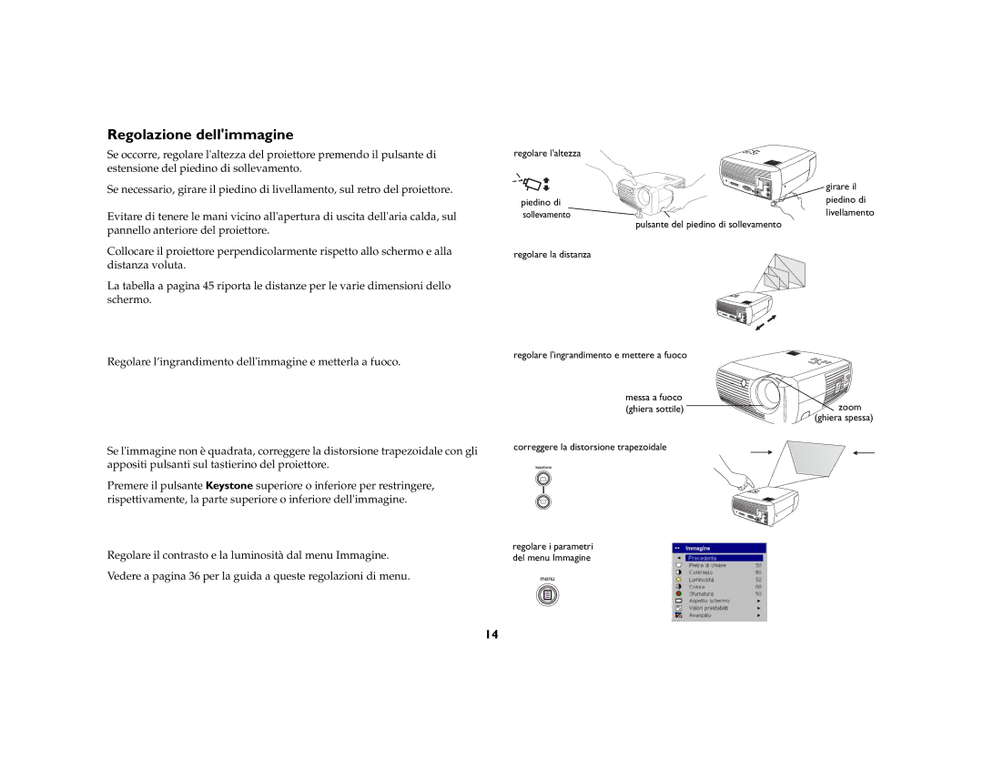 InFocus X3 manual Regolazione dellimmagine 