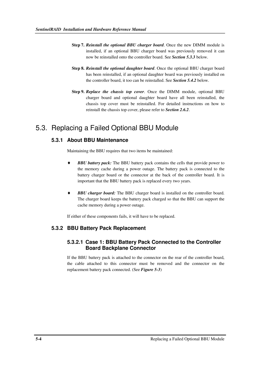 Infortrend 170 manual Replacing a Failed Optional BBU Module, About BBU Maintenance 