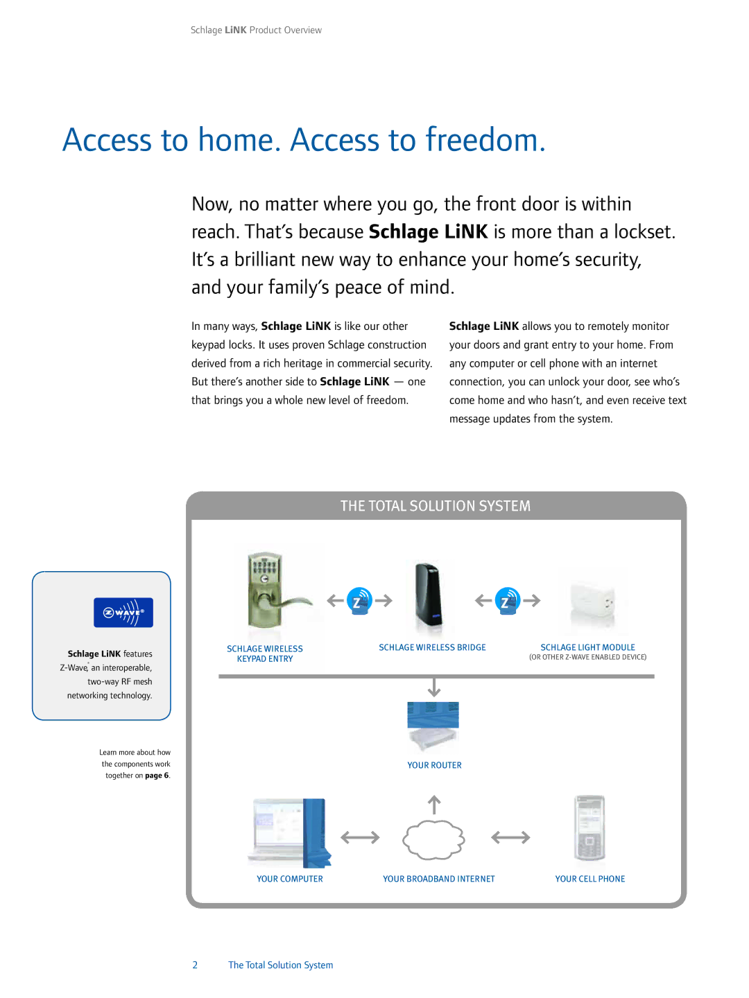 Ingersoll-Rand 1-877-288-7707 manual Access to home. Access to freedom 