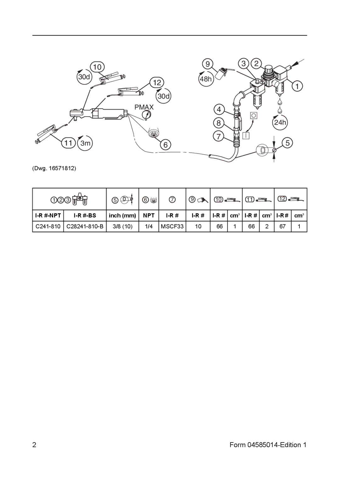 Ingersoll-Rand 1111 manual Pmax 