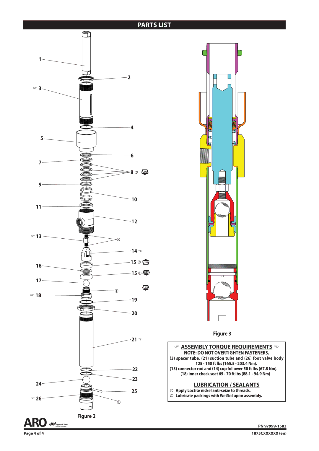 Ingersoll-Rand 1875CXXXXXX manual Assembly Torque Requirements 