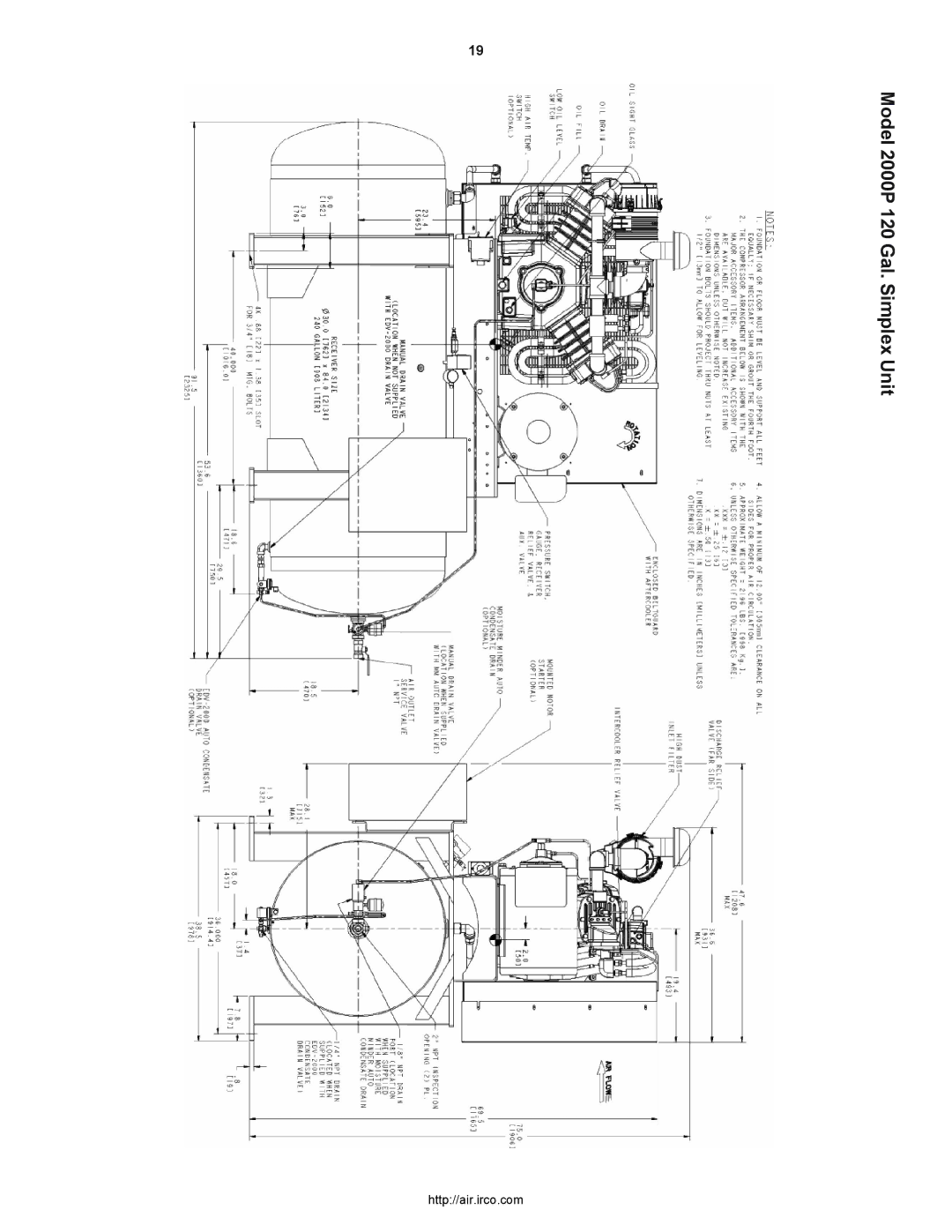 Ingersoll-Rand owner manual Model 2000P 120 Gal. Simplex Unit 