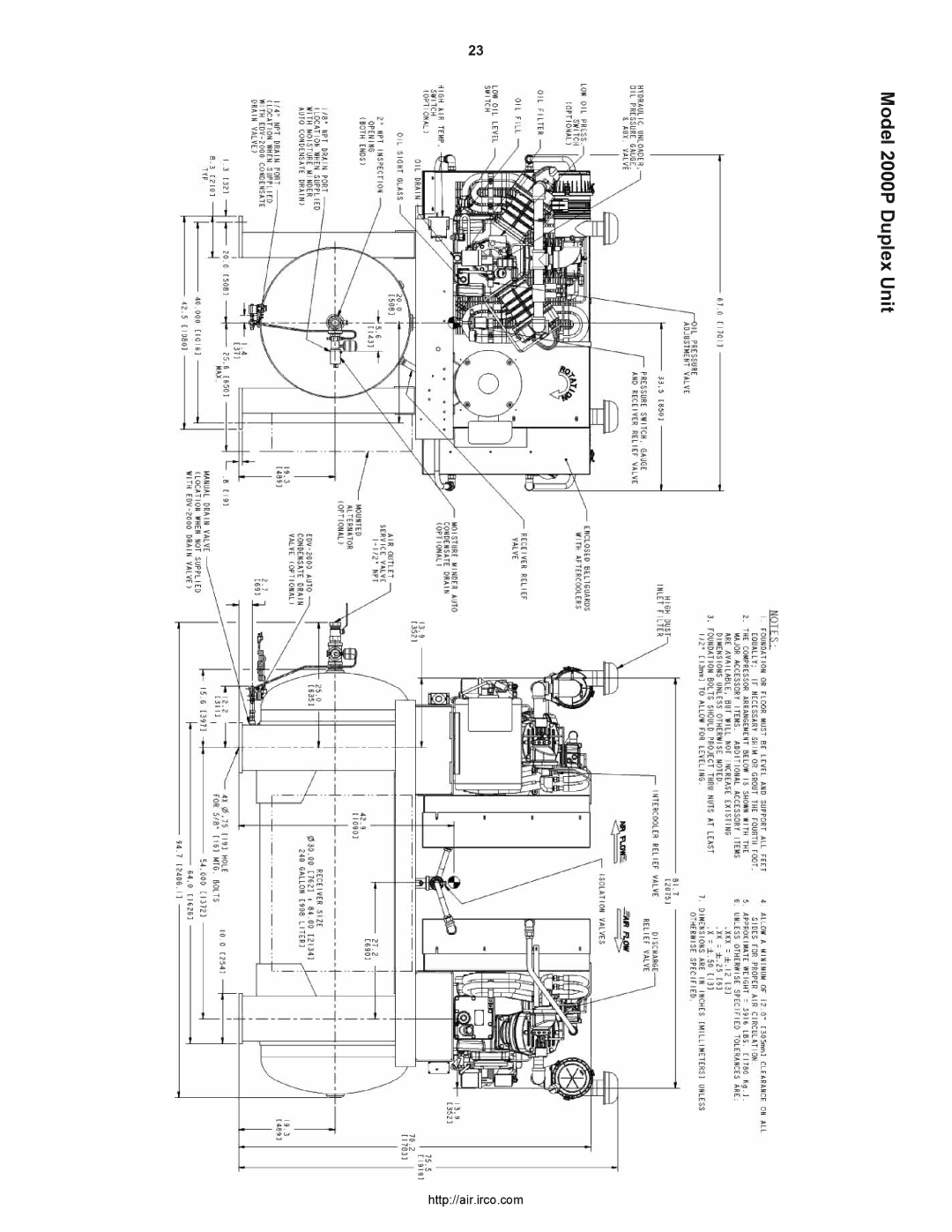 Ingersoll-Rand owner manual Model 2000P Duplex Unit 