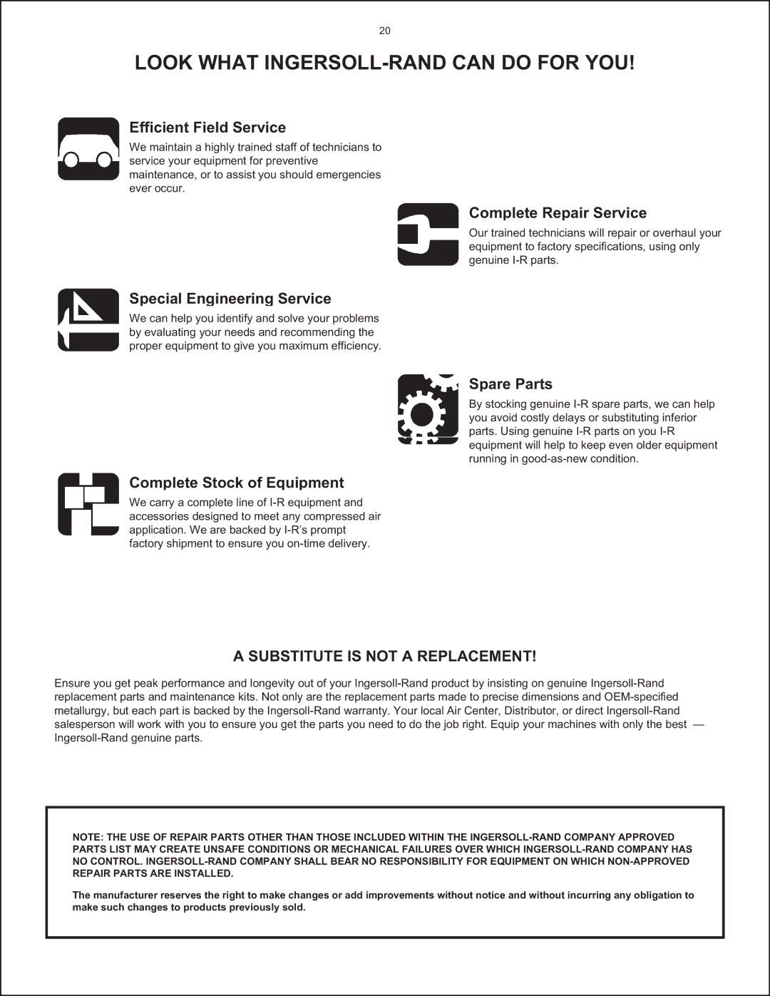 Ingersoll-Rand 2340 manual Look What INGERSOLL-RAND can do for YOU 