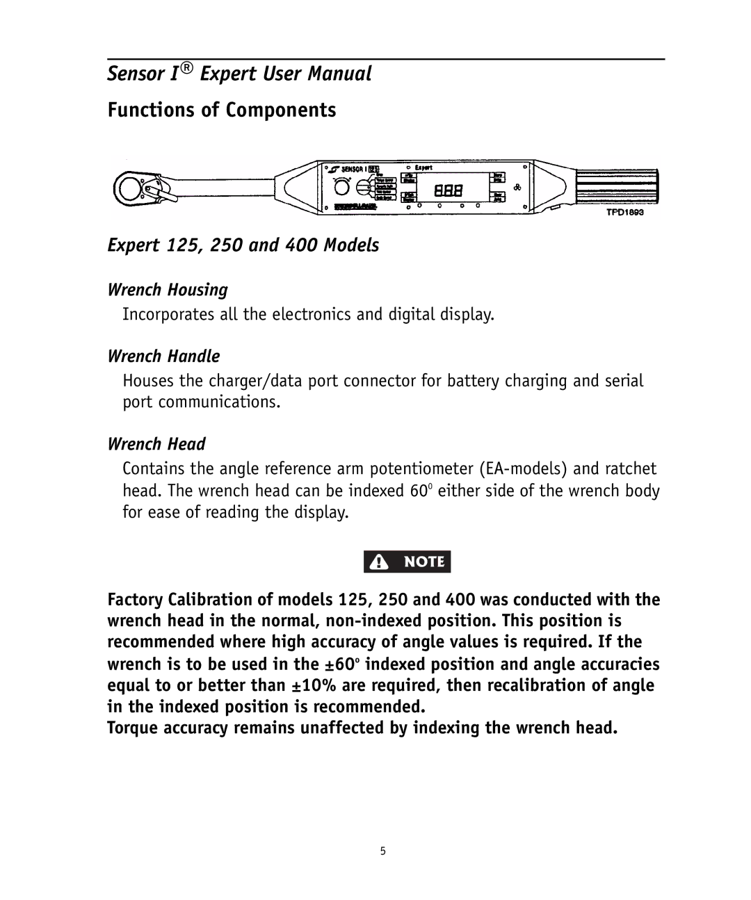 Ingersoll-Rand 4575759 user manual Functions of Components, Expert 125, 250 and 400 Models 