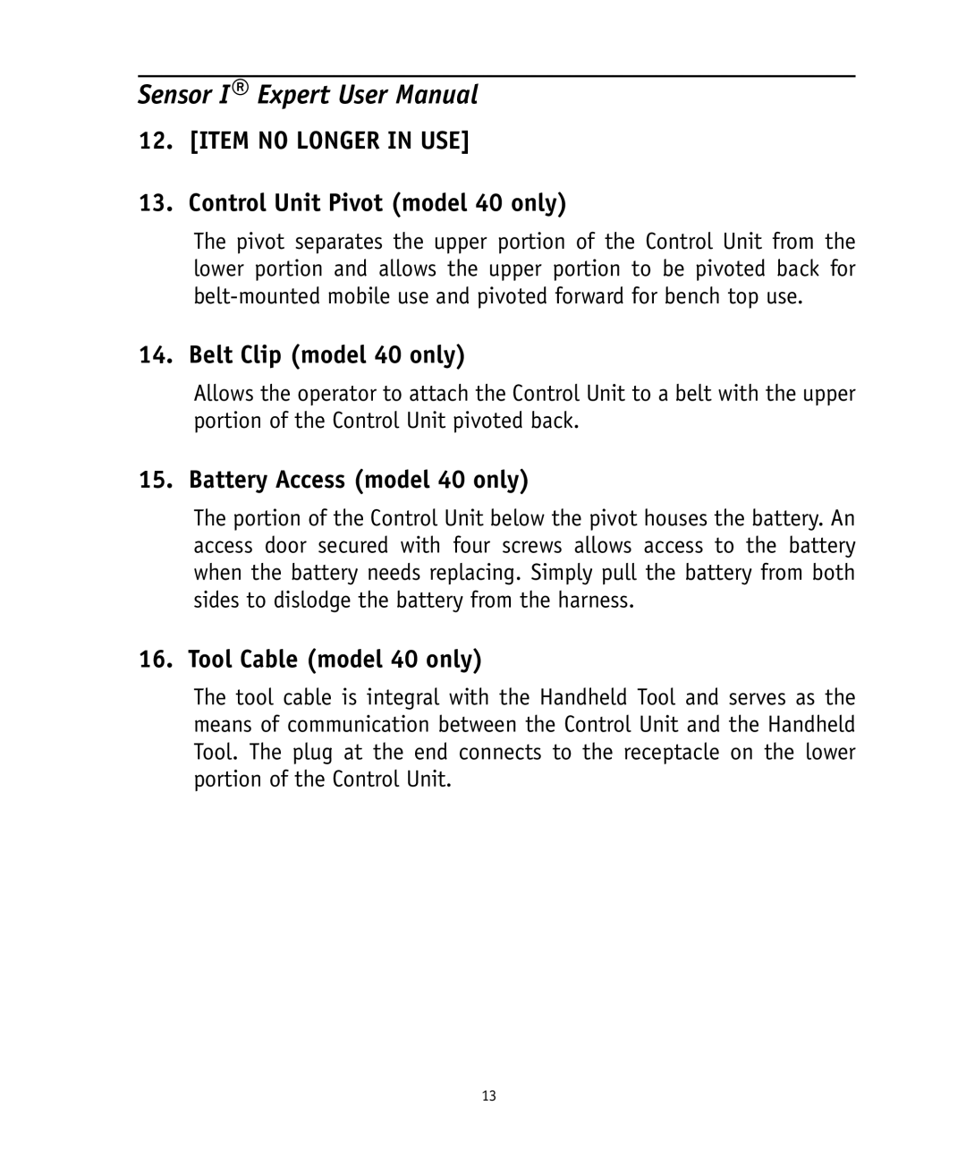 Ingersoll-Rand 4575759 user manual Item no Longer in USE 