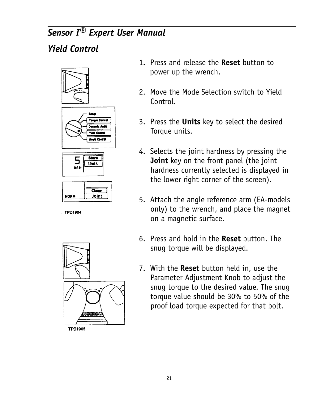 Ingersoll-Rand 4575759 user manual Yield Control 