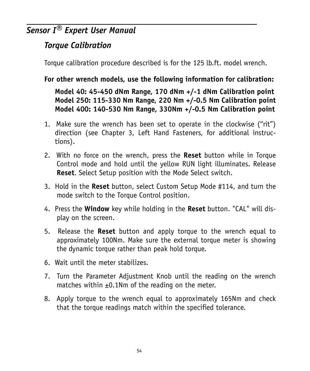 Ingersoll-Rand 4575759 user manual Torque Calibration 