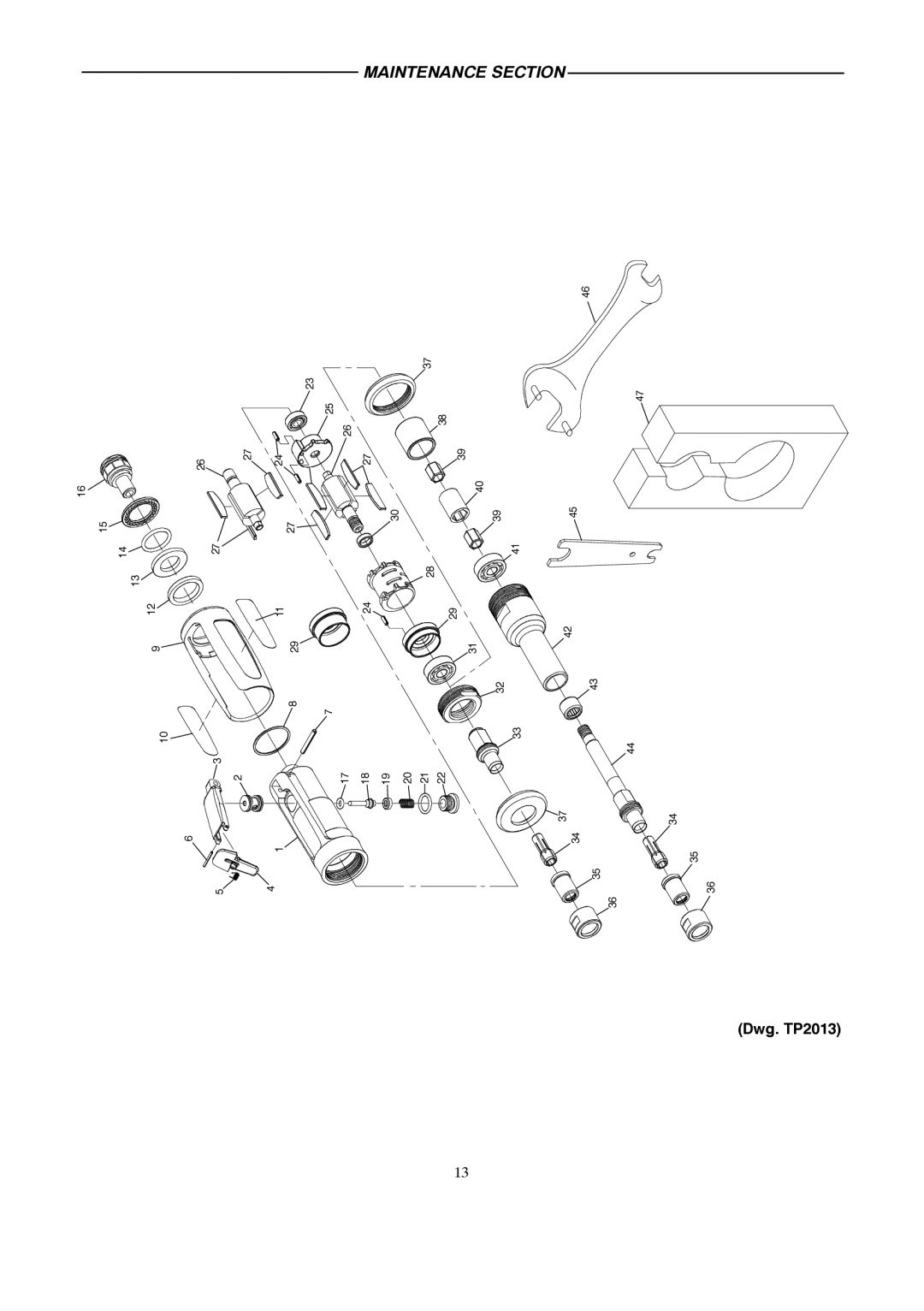 Ingersoll-Rand 4578217 manual Maintenance Section 