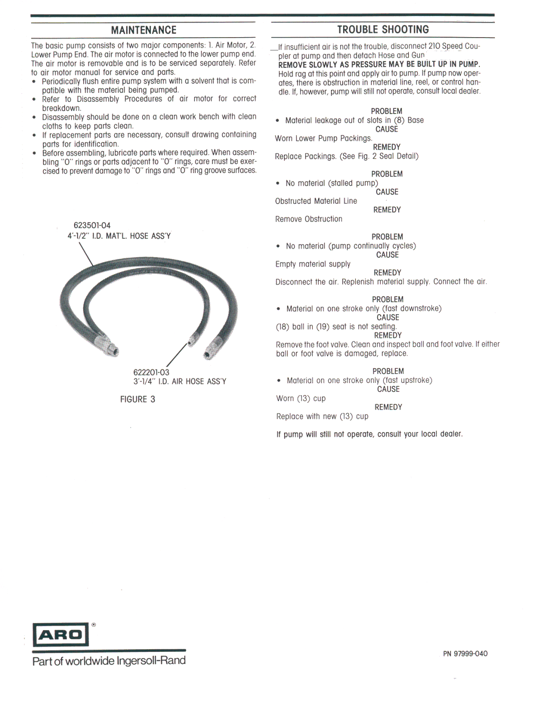 Ingersoll-Rand 612056-E manual 