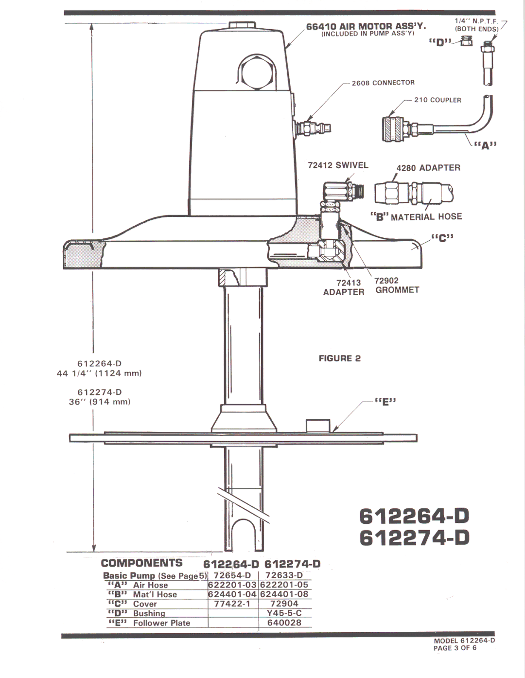 Ingersoll-Rand 612264D, 612274D manual 