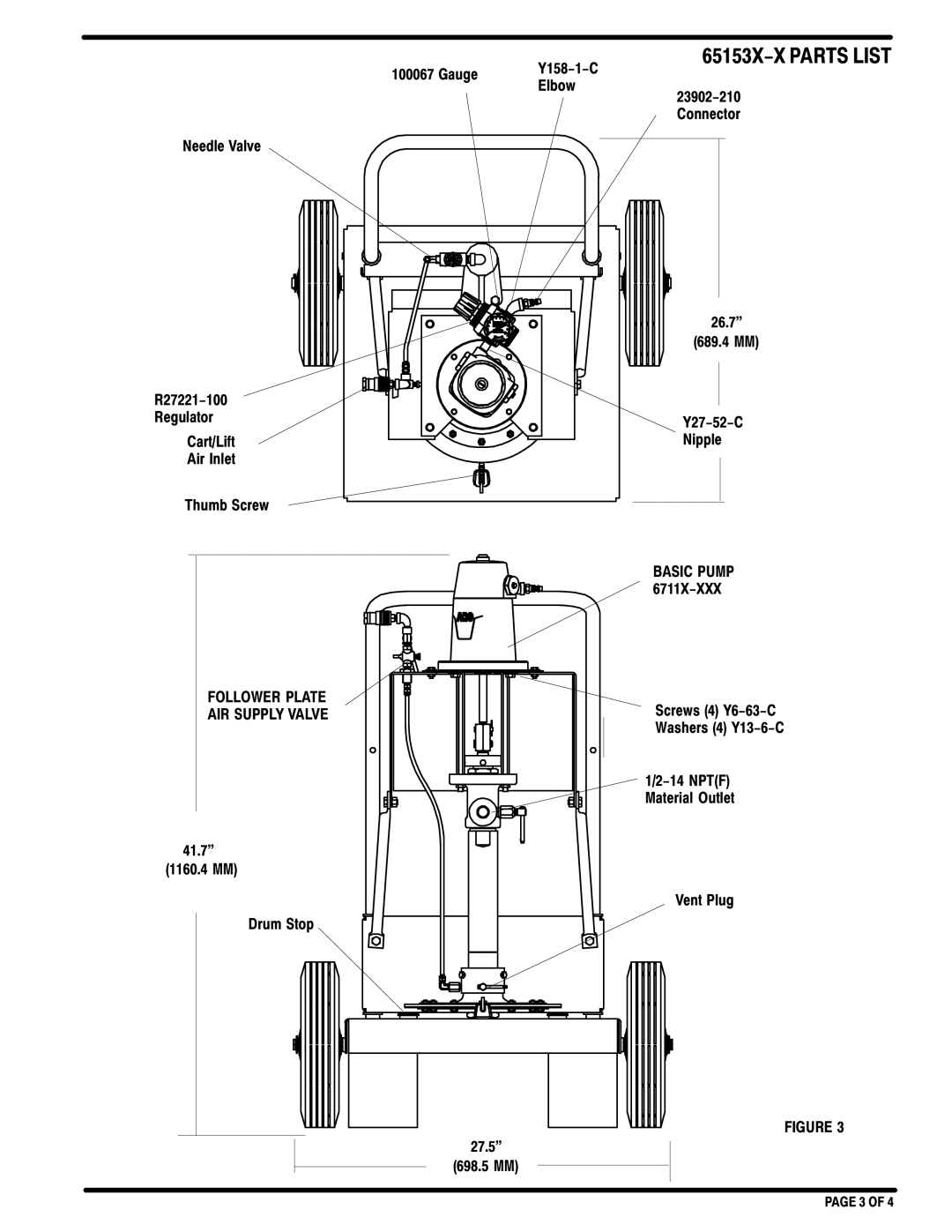 Ingersoll-Rand 650530-1, 650531-1 manual 65153X-X Parts List 