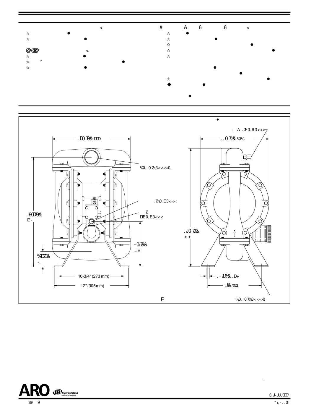 Ingersoll-Rand 650711-C manual Trouble Shooting Dimensional Data 